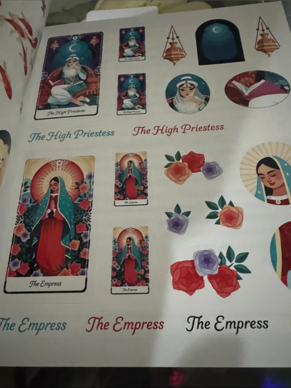 New Tarot of the Divine Stickerology Sticker Book - Navy Blue Cover